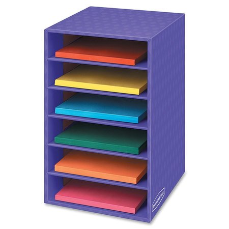 Bankers Box Shelf Organizer, 6 Compartment, 18"x12"x13-1/4", Purple FEL3381201